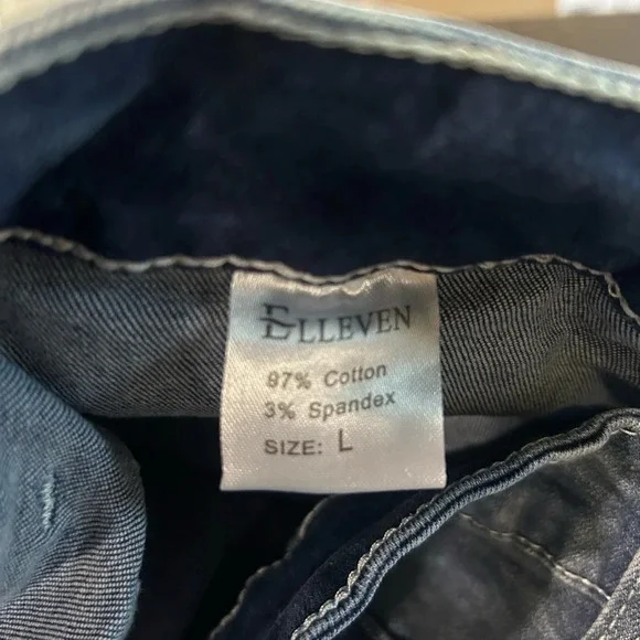 Elleven Women’s Medium Wash w Front‎ Slit Short/Skirt/ Denim Skort Large NWT - Picture 11 of 11